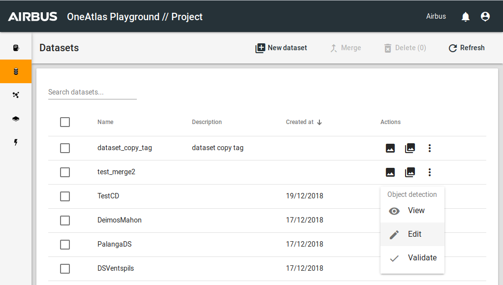 Edit Dataset
